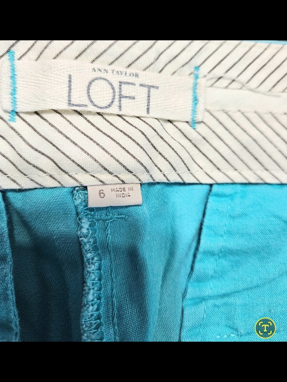 LOFT Turquoise Casual Shorts - Picture 3 of 4